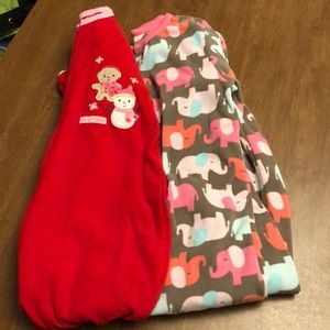 2 footie pajamas size 5t